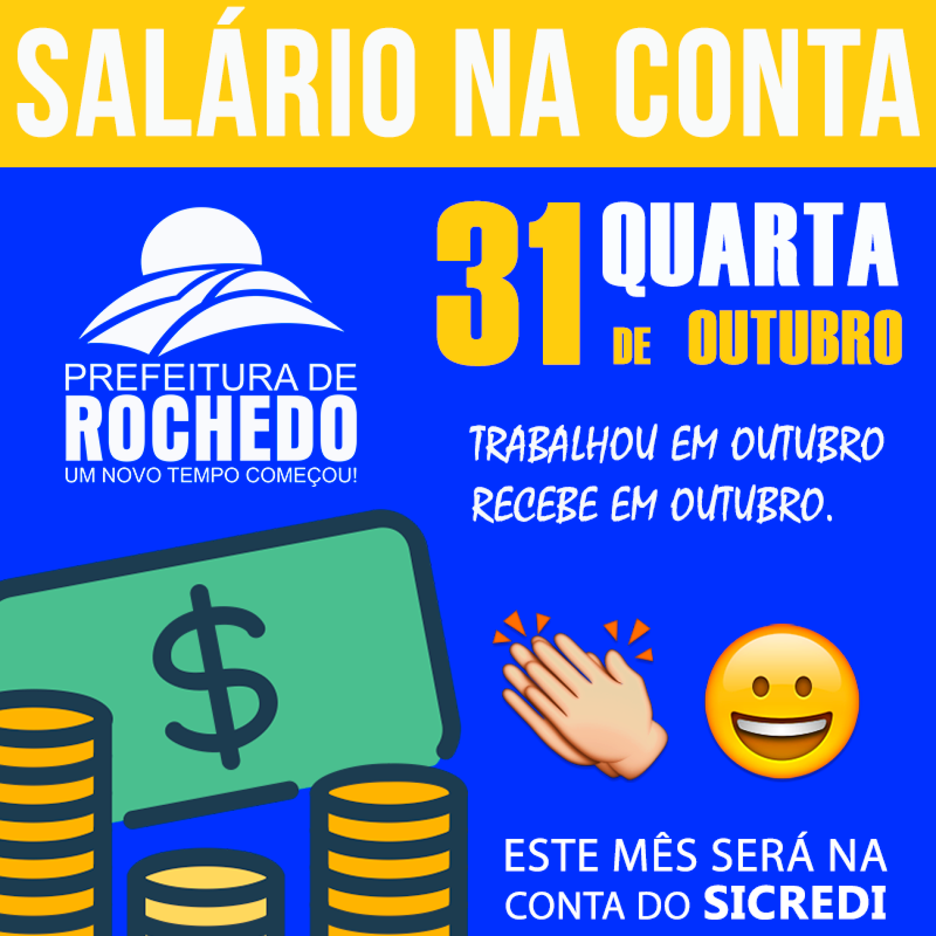 SALÁRIO NA CONTA "OUTUBRO 2018"