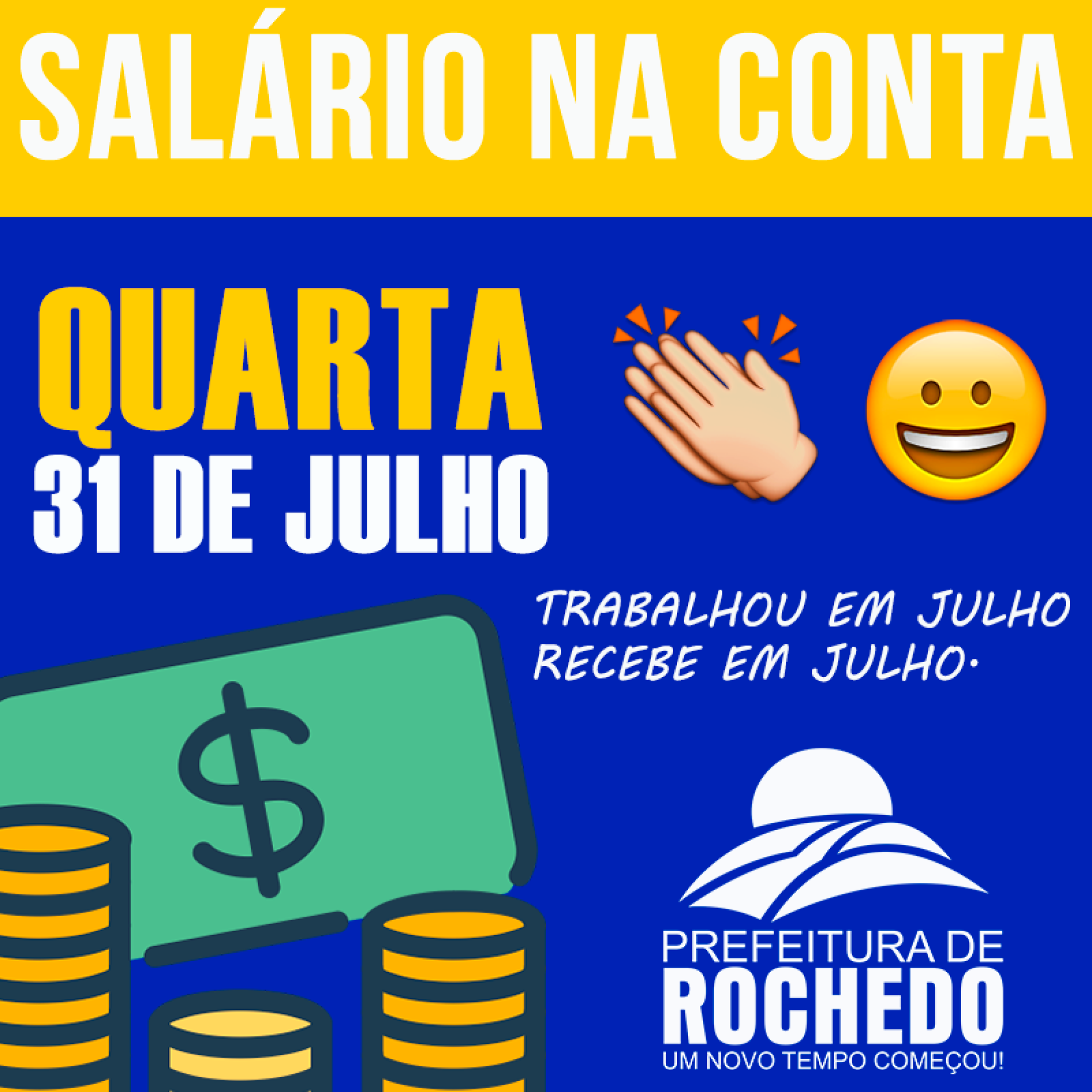SALÁRIO NA CONTA "JULHO 2019"