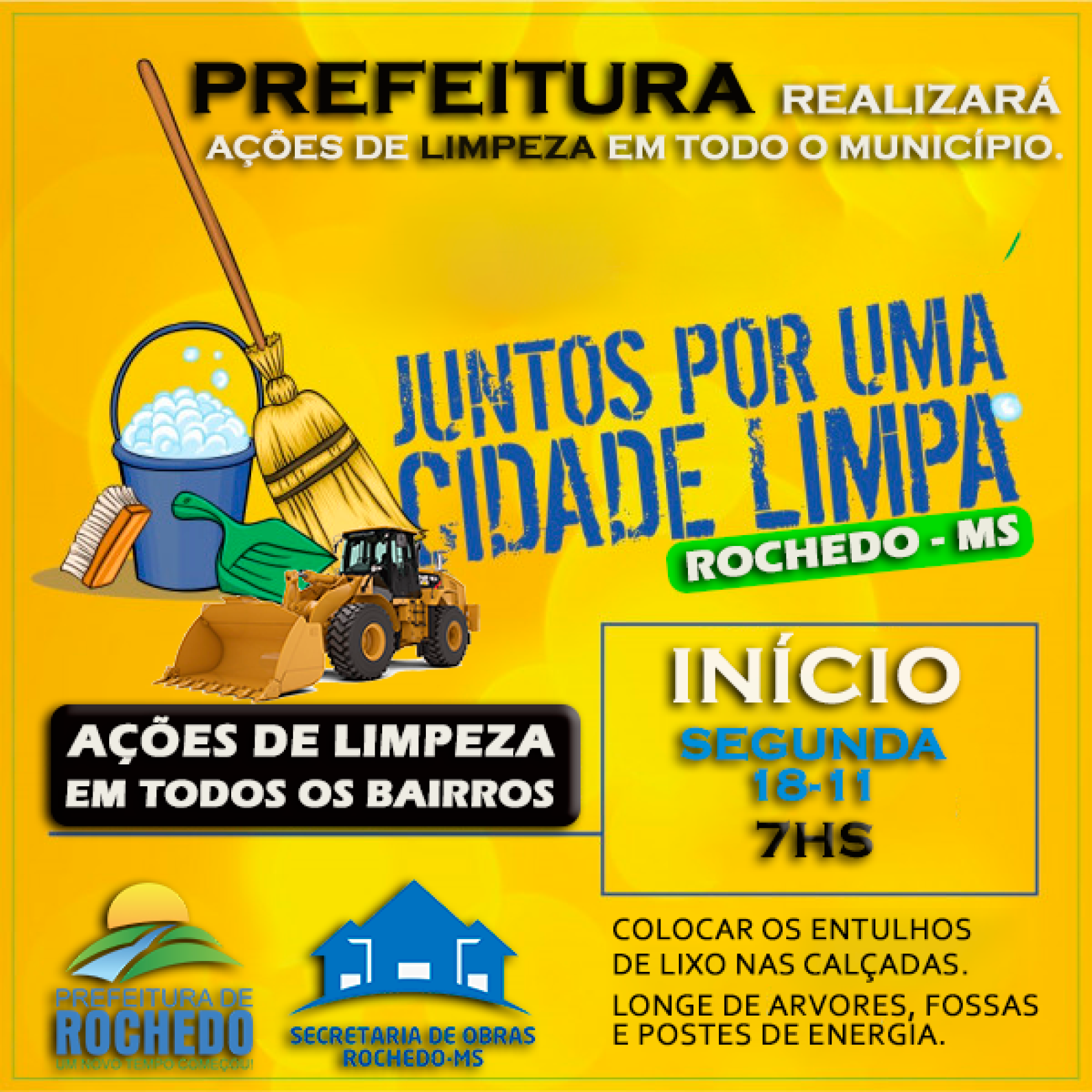 Ações de limpeza na cidade 
