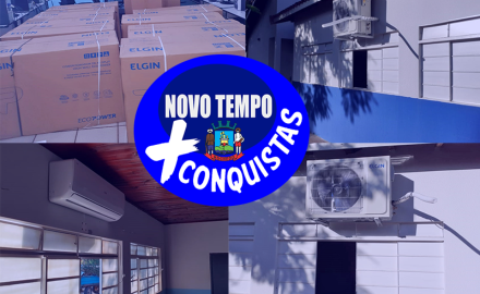 Com recursos próprios a Prefeitura Municipal adquire Ar condicionado para salas da Escola Polo