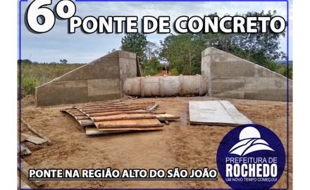 6° Ponte de Galeria de concreto feita no Município 