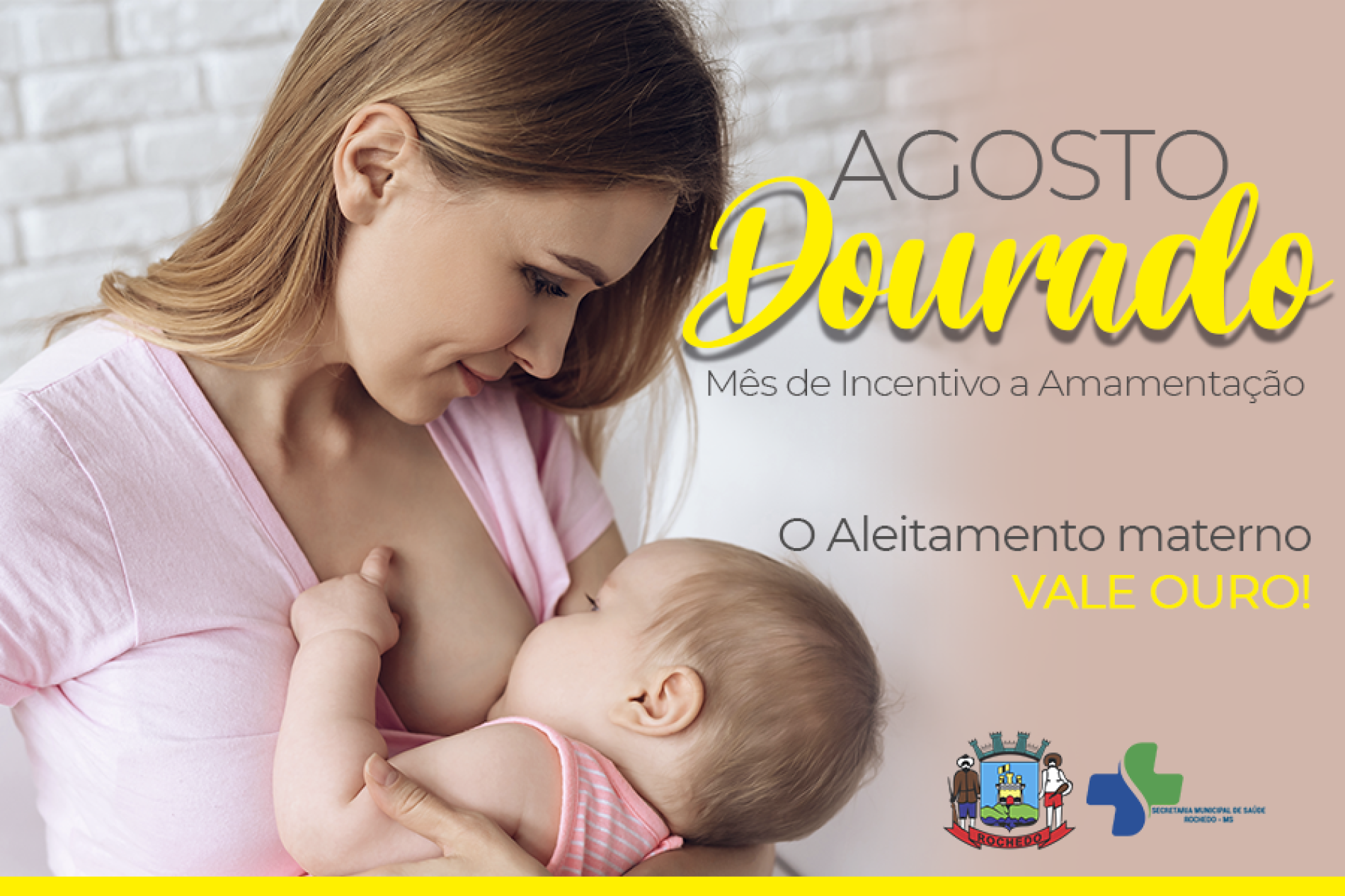 Estamos oficialmente no agosto Dourado, mês que simboliza a luta em defesa do aleitamento materno!