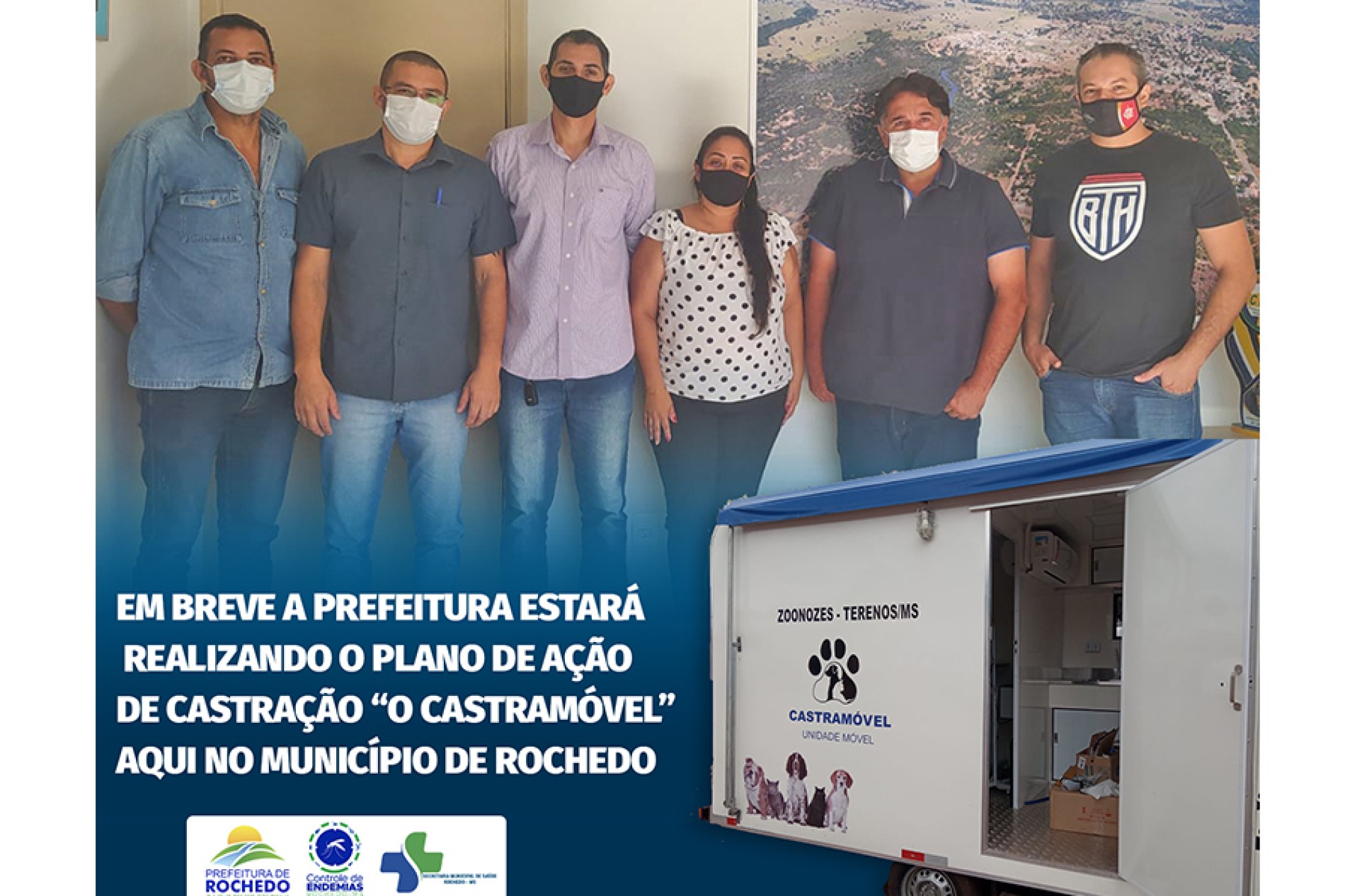 EM BREVE A PREFEITURA ESTARÁ REALIZANDO O PLANO DE AÇÃO DE CASTRAÇÃO “O CASTRAMÓVEL” AQUI NO MUNICÍPIO DE ROCHEDO