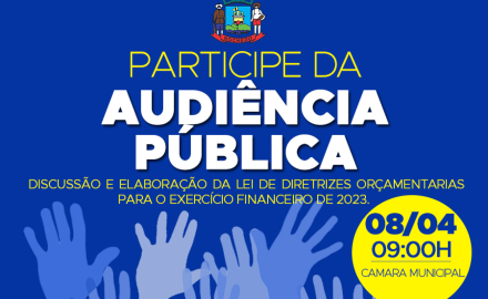 CONVITE PARA AUDIÊNCIA PÚBLICA PRESENCIAL