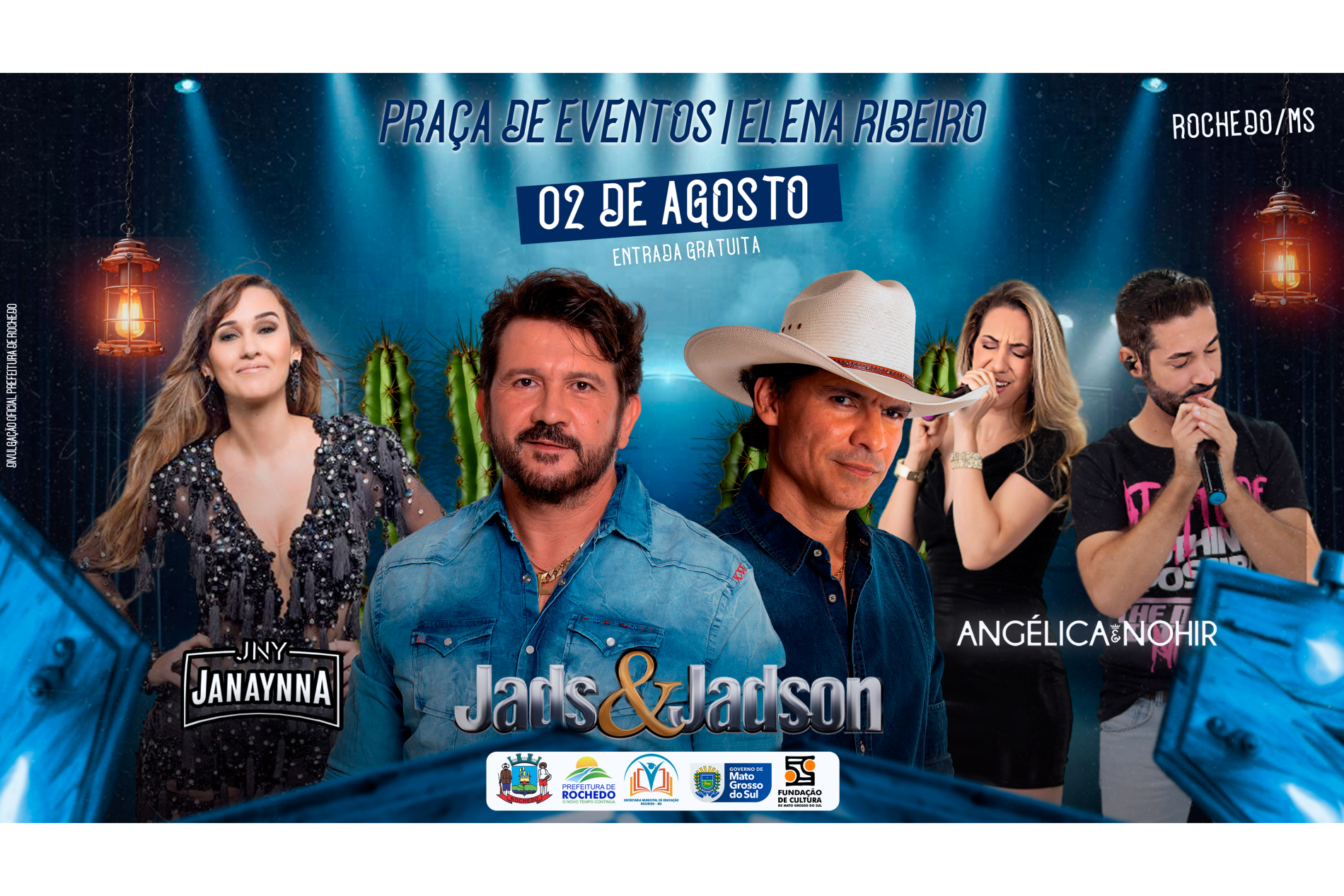 Show de Jads e Jadson em Rochedo promete agitar a região