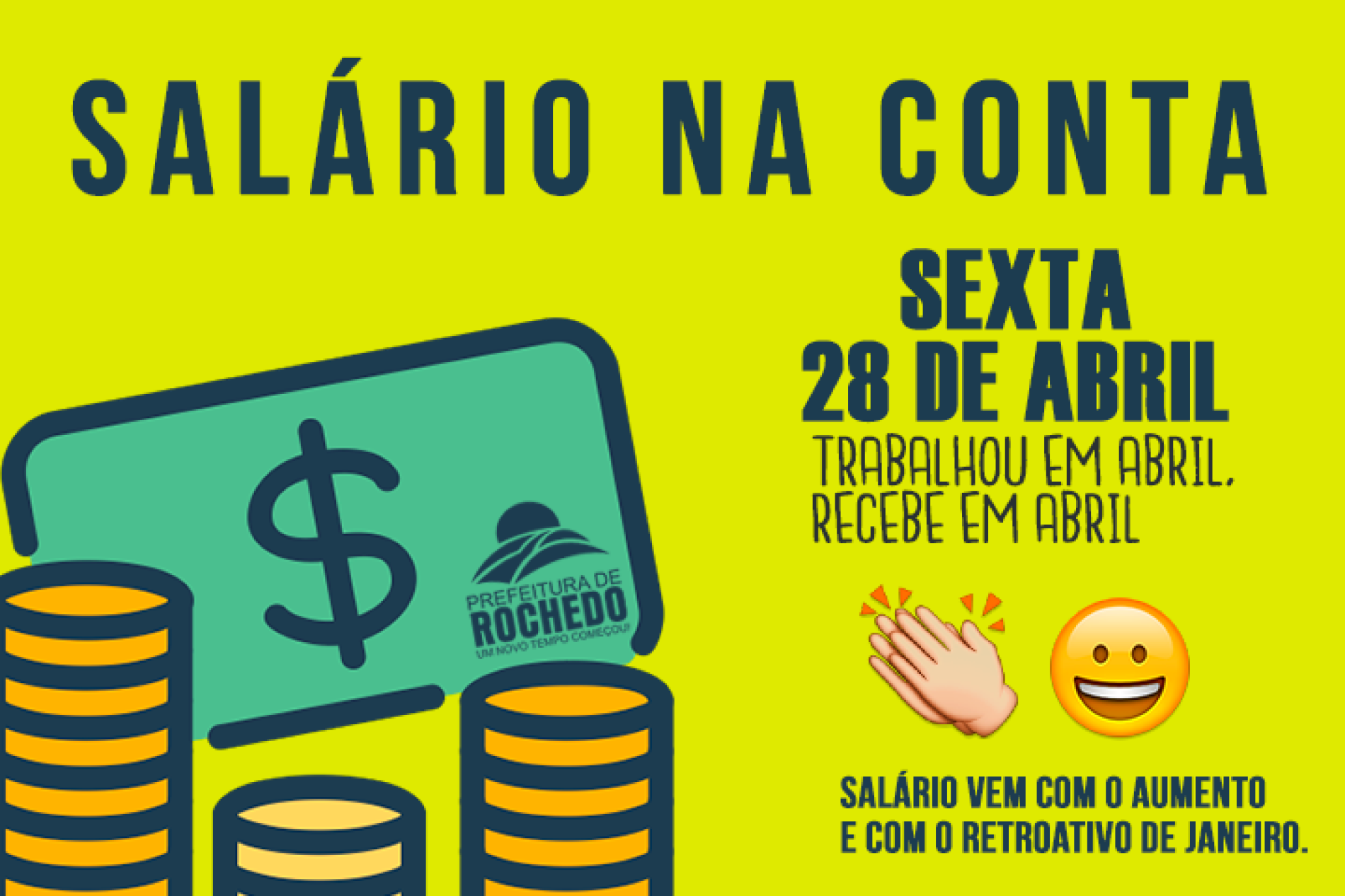 PELO 4º MÊS SEGUIDO PREFEITO JUNINHO PAGA SALÁRIO DENTRO DO MÊS.
